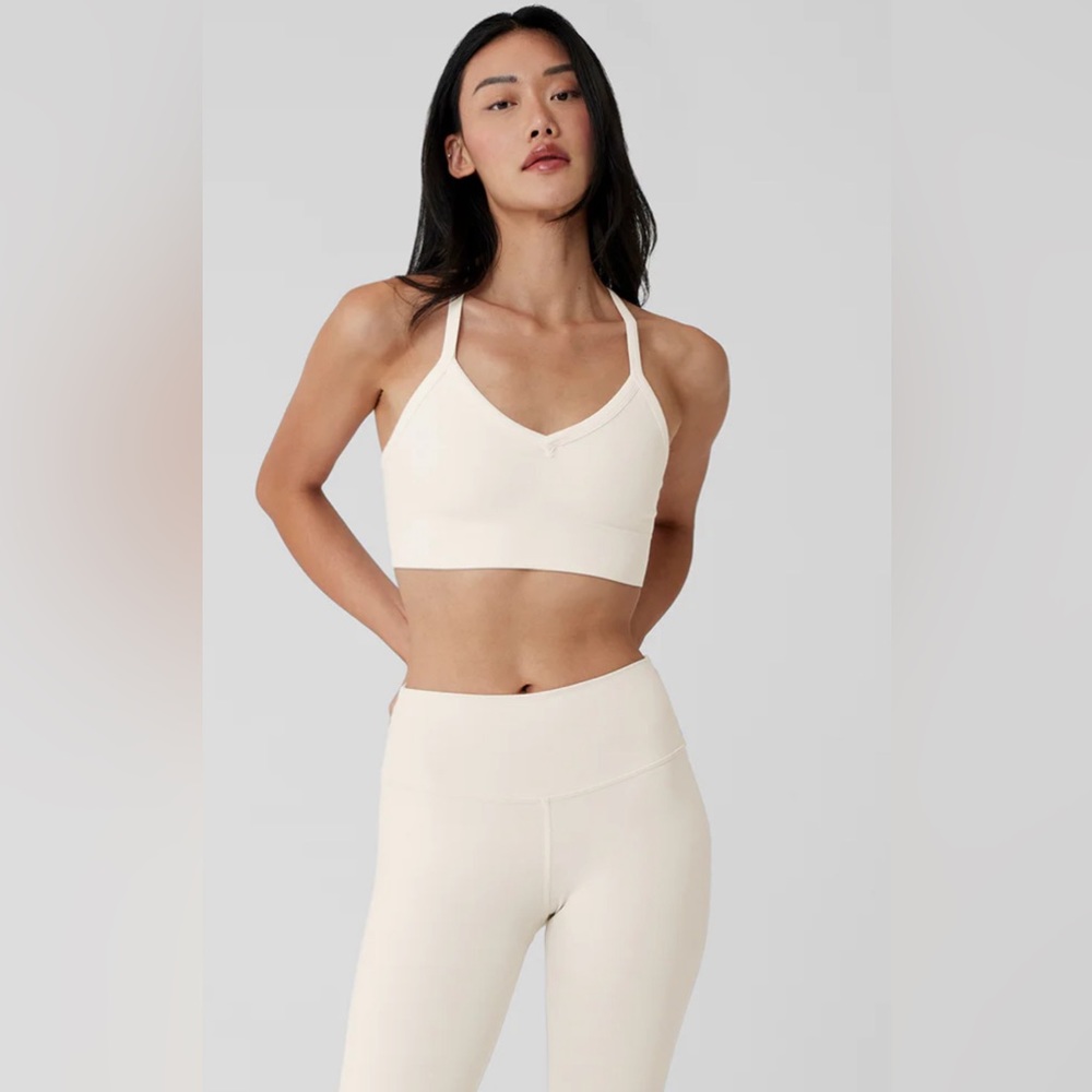 Alo Yoga Seamless Ribbed Low-Back Bra NWOT